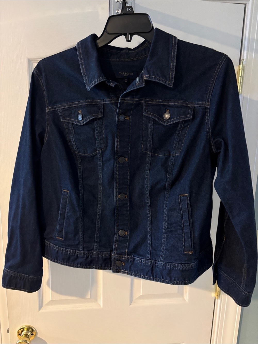 Talbots Navy Denim Trucker Jacket